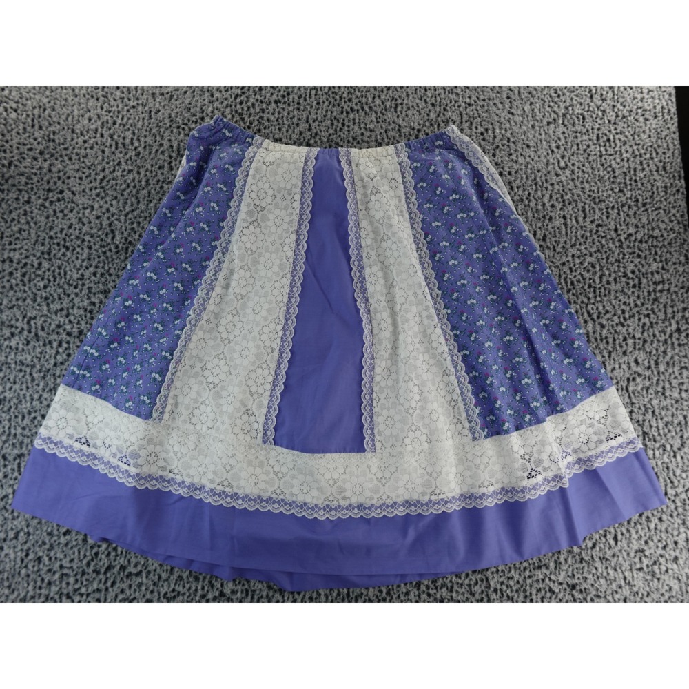 Carefree Fashions Vintage Lavender Floral Lace‎ Prairie Skirt Size M